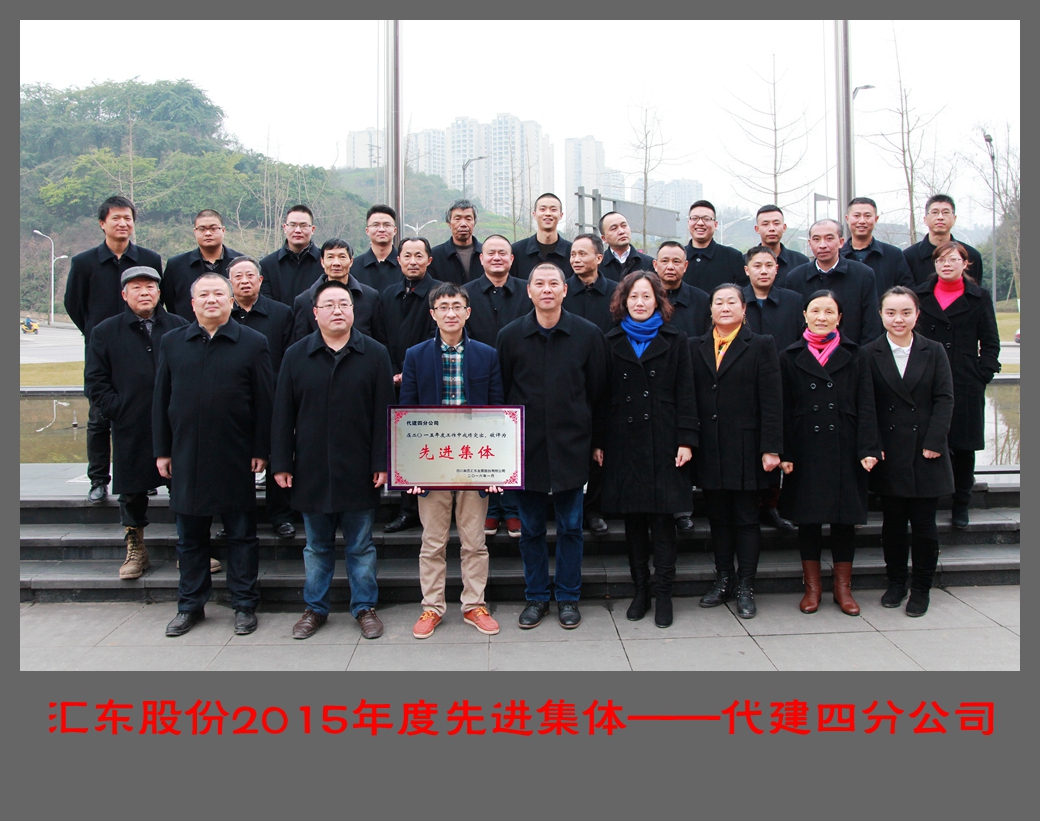 匯東股份2015年度先進集體先進個人